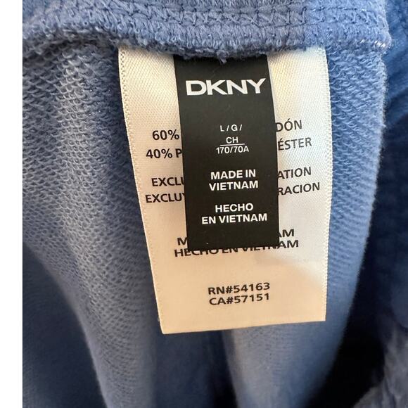 DKNY Women's Blue Cargo Shorts L Elastic Waist Pockets‎ Lounge Gorpcore Sporty - Picture 8 of 8